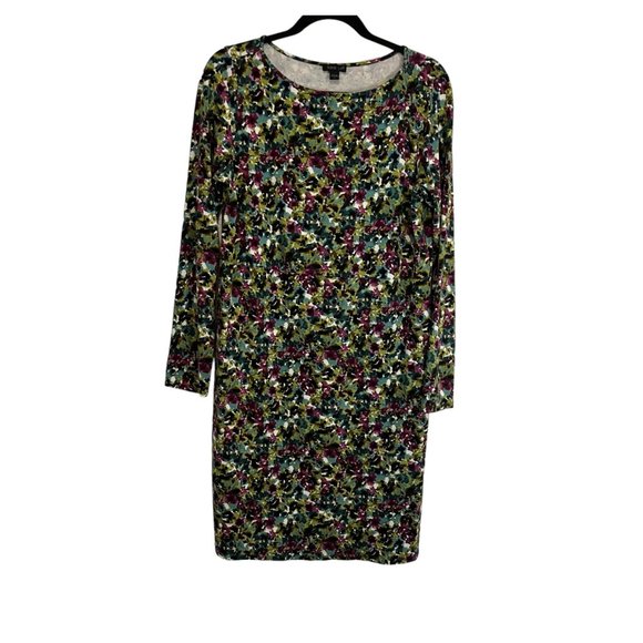 Robe Soleil En Maille Douce J.Jill - Imprimé Hawaïen Rose Palmiers - Taille XS - Occasion Excellente état